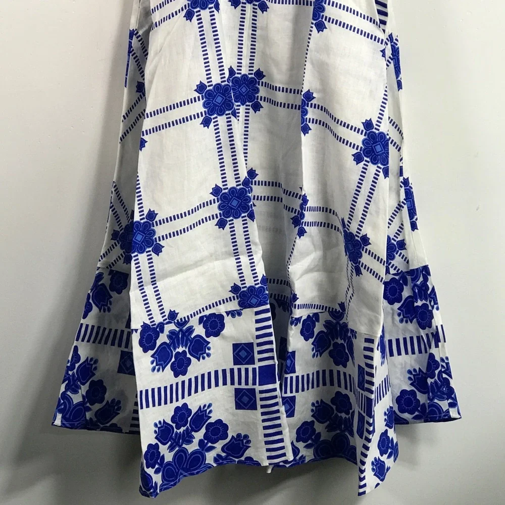 Aston Studio Mediterranean Pippa Dress, Women's Size 6 US - Blue/Foam White - Picture 5 of 9